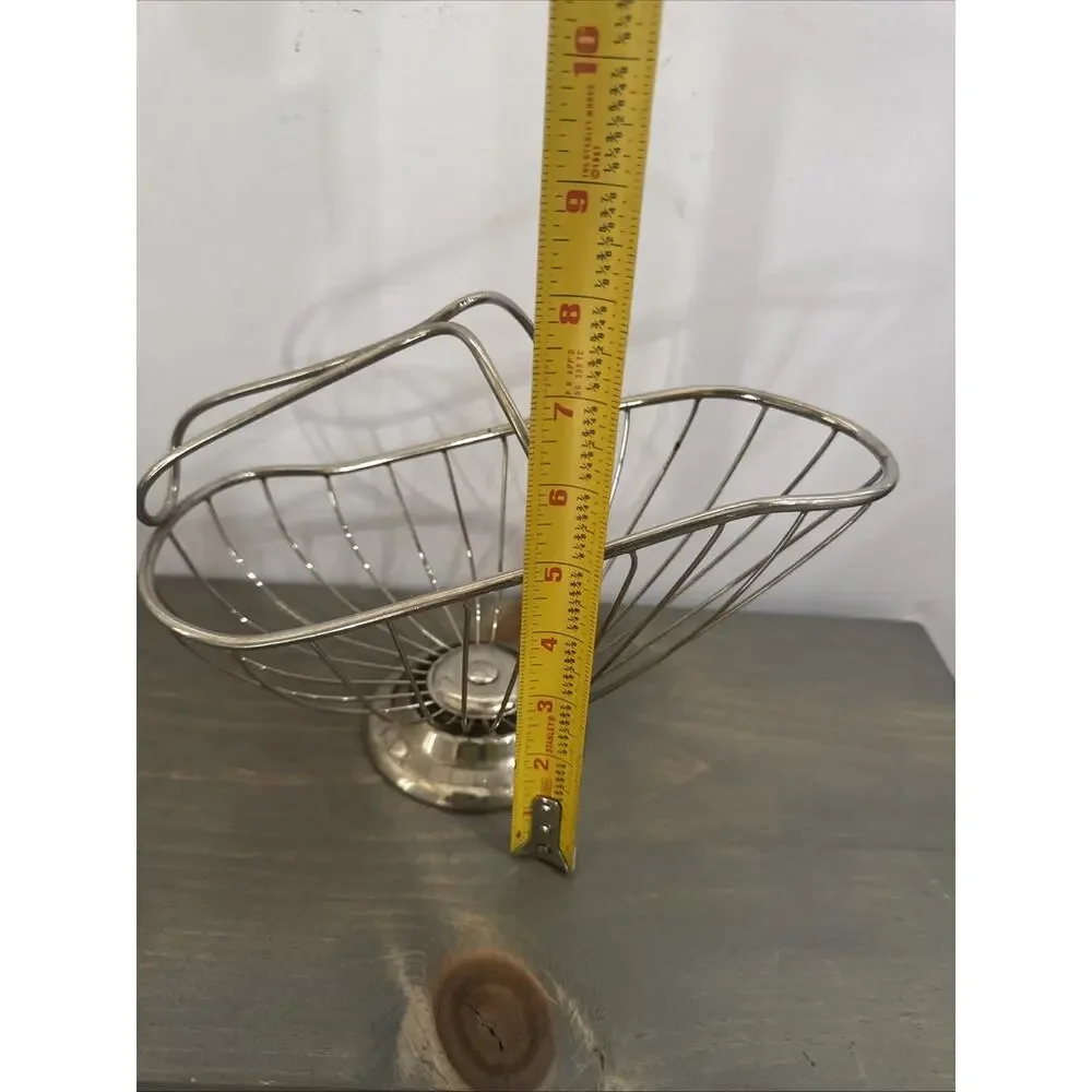 VINTAGE SILVER PLATED WIRE WINE BOTTLE CADDY
